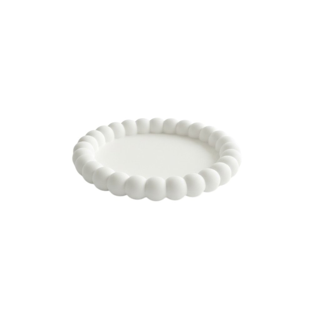6" Pale Pink Resin Handmade Round Trinket Tray HomeRoots