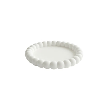 6" Pale Pink Resin Handmade Round Trinket Tray HomeRoots
