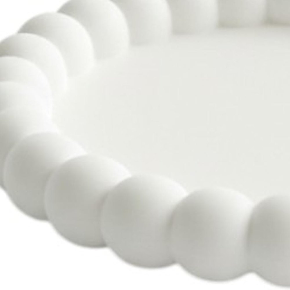 6" Pale Pink Resin Handmade Round Trinket Tray HomeRoots