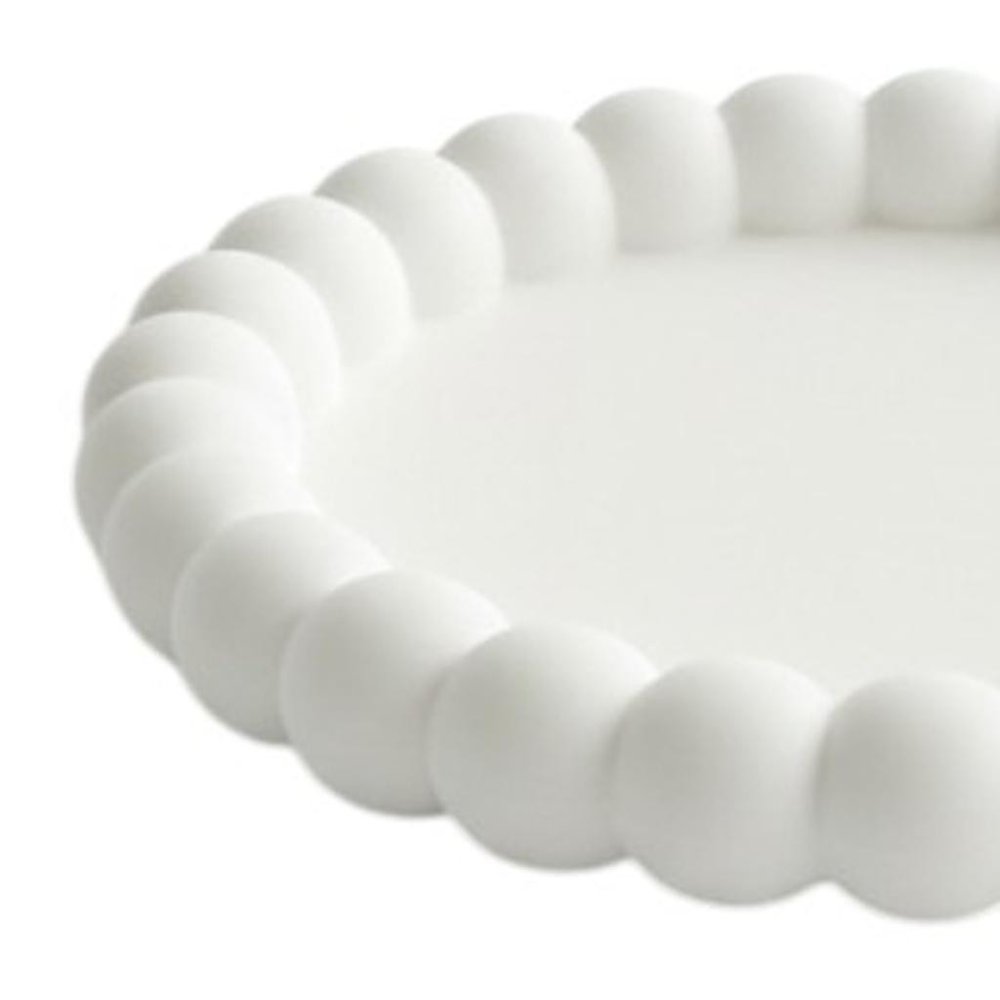 6" Pale Pink Resin Handmade Round Trinket Tray HomeRoots