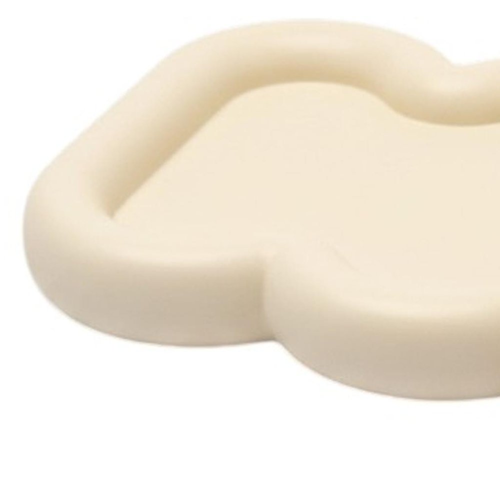 7" Pale Pink Resin Handmade Scalloped Trinket Tray — view 11