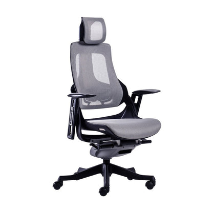 Gray And Black Adjustable Height Swivel Rolling Executive Office Chair HomeRoots