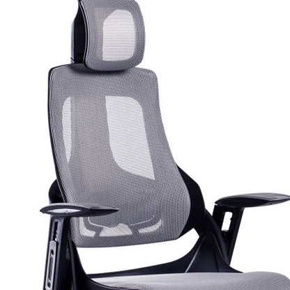 Gray And Black Adjustable Height Swivel Rolling Executive Office Chair HomeRoots