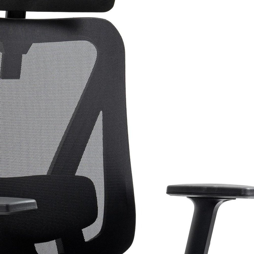 Black And Silver Adjustable Height Swivel Rolling Office Chair HomeRoots