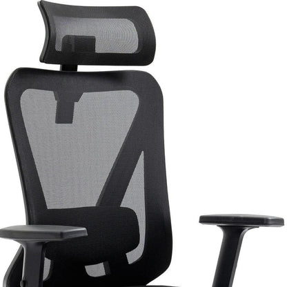 Black And Silver Adjustable Height Swivel Rolling Office Chair HomeRoots