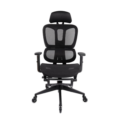 Black Adjustable Height Swivel Rolling Office Chair With Footrest HomeRoots