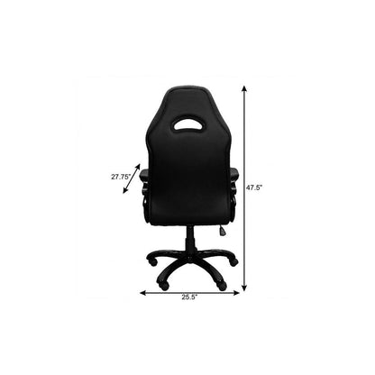 Black Adjustable Height Swivel Rolling Executive Office Chair HomeRoots