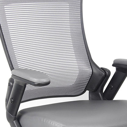Brown Adjustable Height Swivel Rolling Office Chair HomeRoots