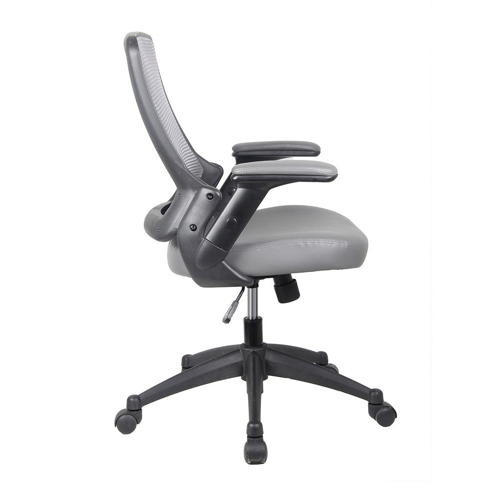 Brown Adjustable Height Swivel Rolling Office Chair HomeRoots