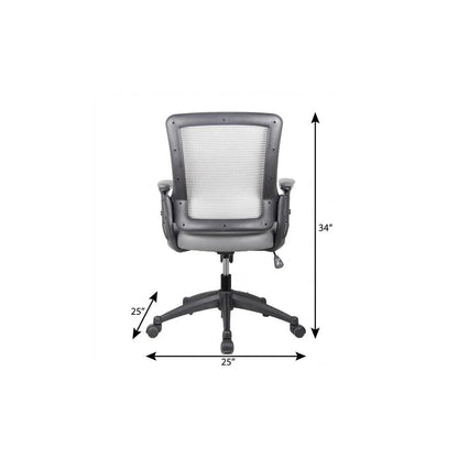 Brown Adjustable Height Swivel Rolling Office Chair HomeRoots