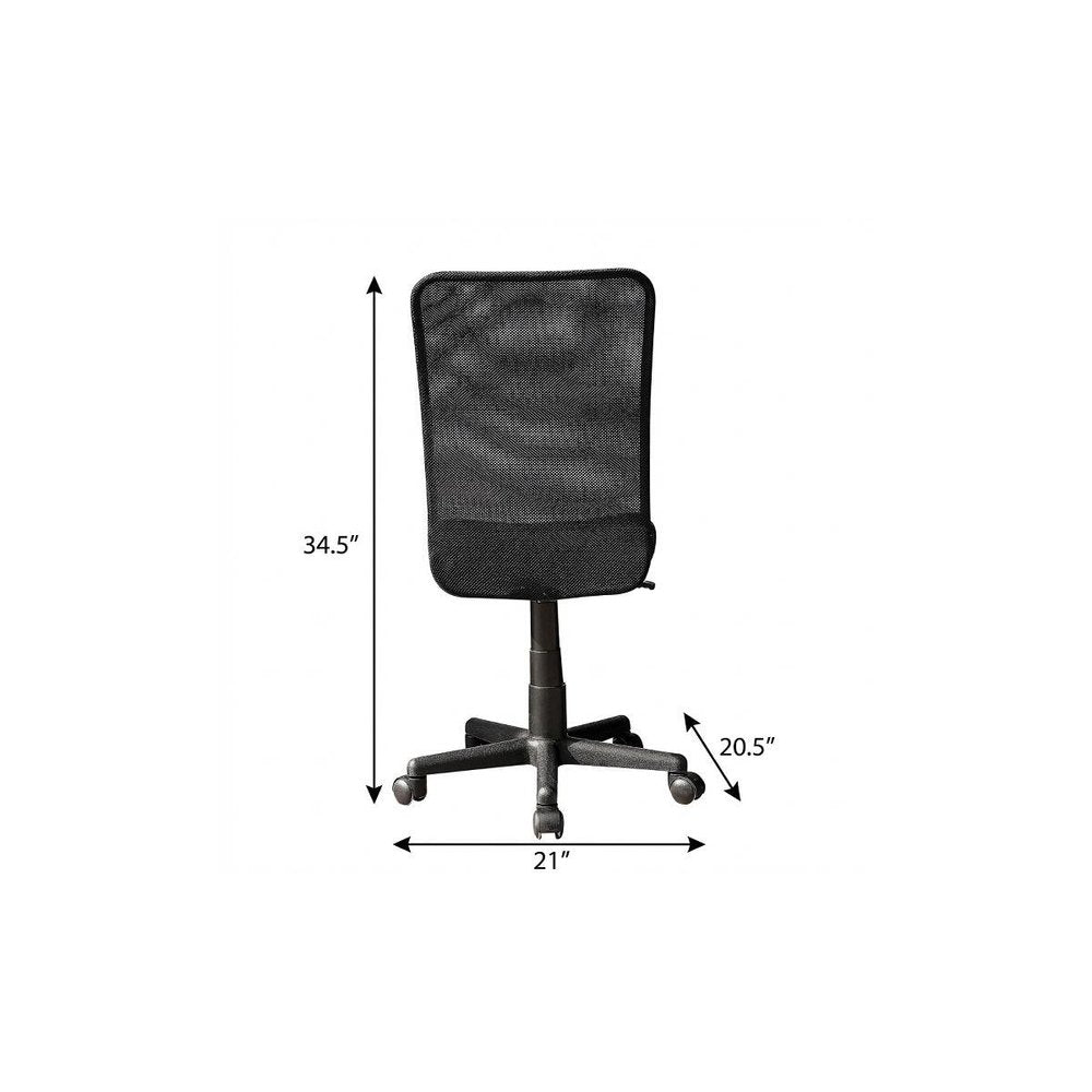 Black Swivel Rolling Office Chair — view 6