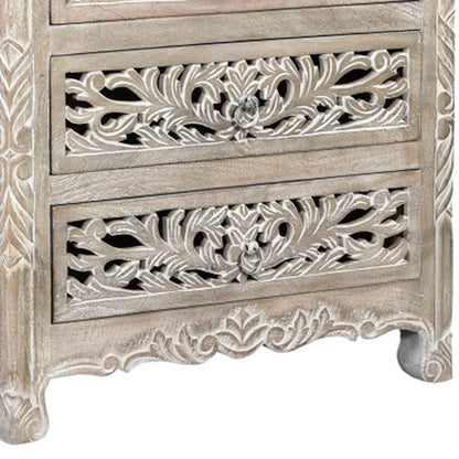 Five Piec Gray Solid Wood Bedroom Set With Mirror HomeRoots