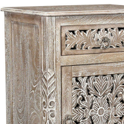 Five Piec Gray Solid Wood Bedroom Set With Mirror