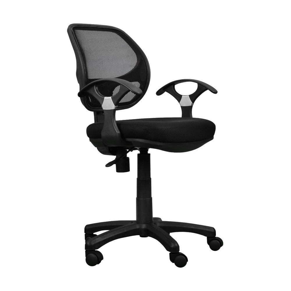 Black Swivel Rolling Office Chair HomeRoots