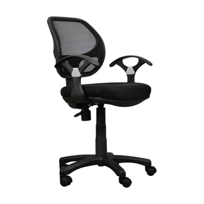 Black Swivel Rolling Office Chair HomeRoots