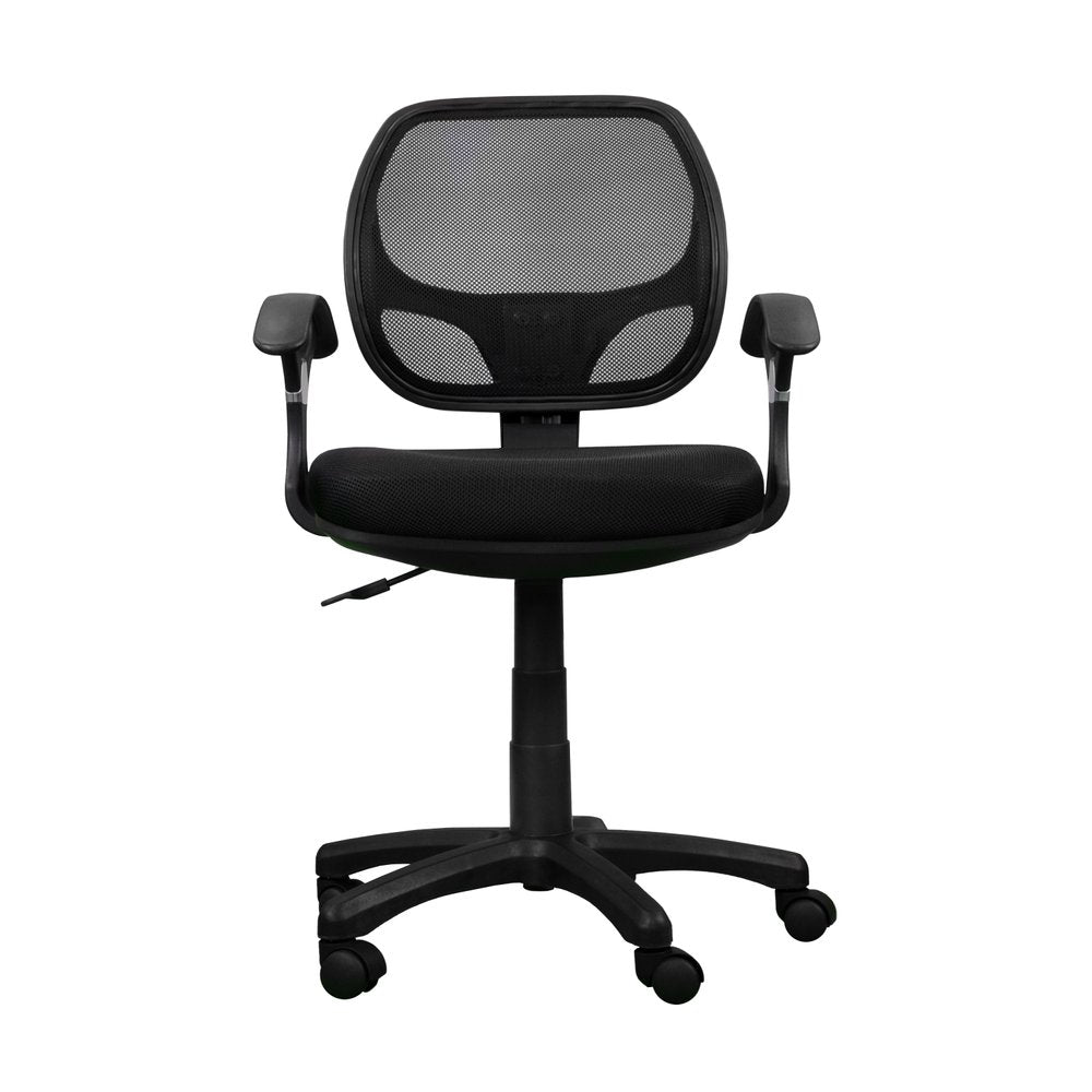 Black Swivel Rolling Office Chair — view 2