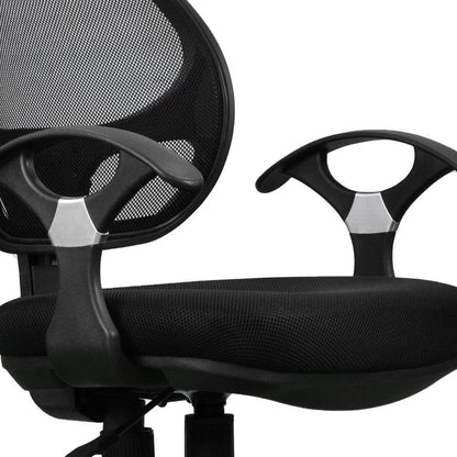 Black Swivel Rolling Office Chair HomeRoots
