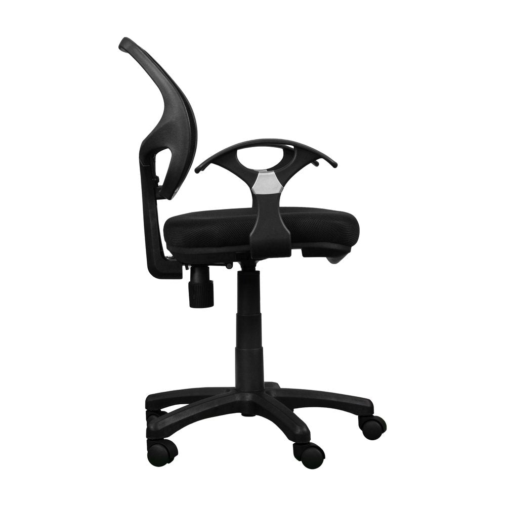 Black Swivel Rolling Office Chair — view 3