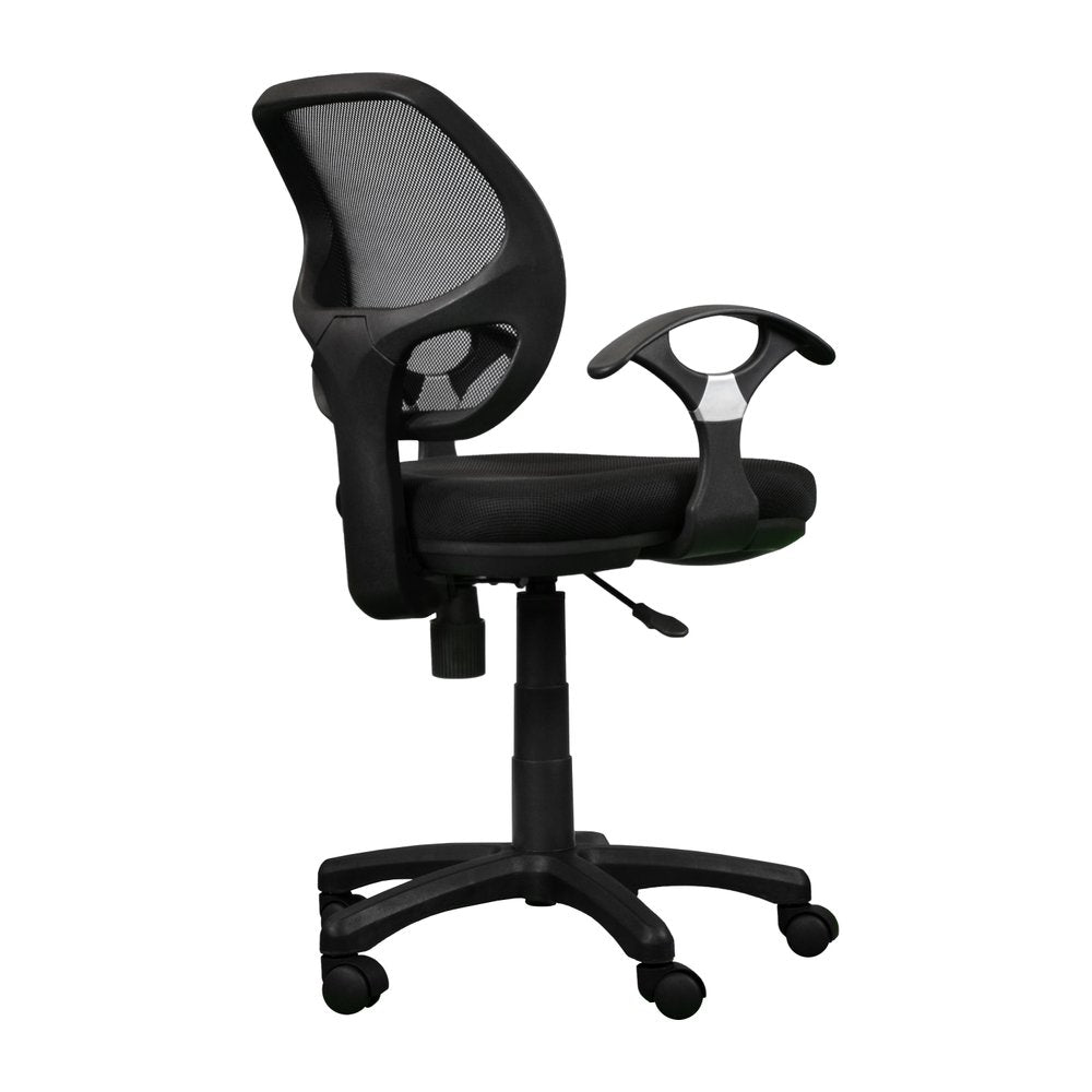 Black Swivel Rolling Office Chair HomeRoots
