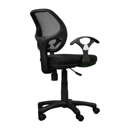 Black Swivel Rolling Office Chair HomeRoots
