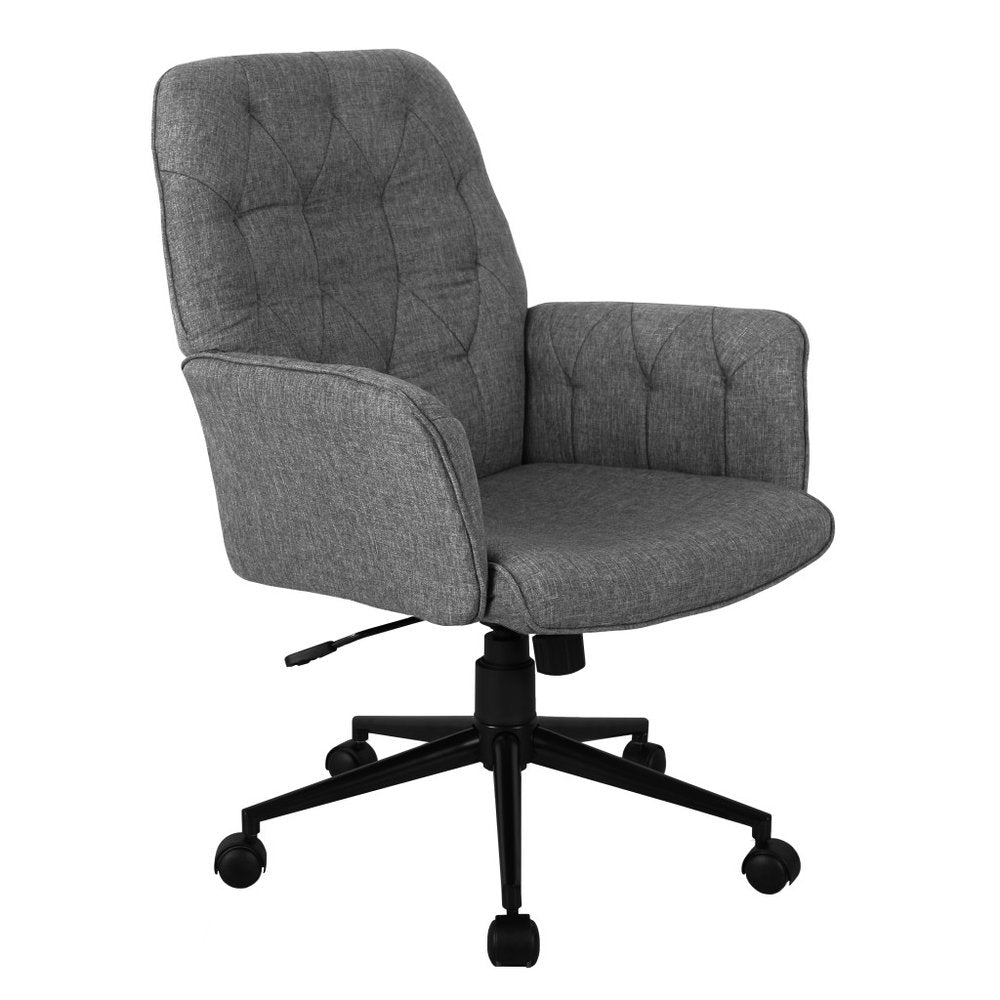 Gray Adjustable Height Swivel Rolling Office Chair — view 1