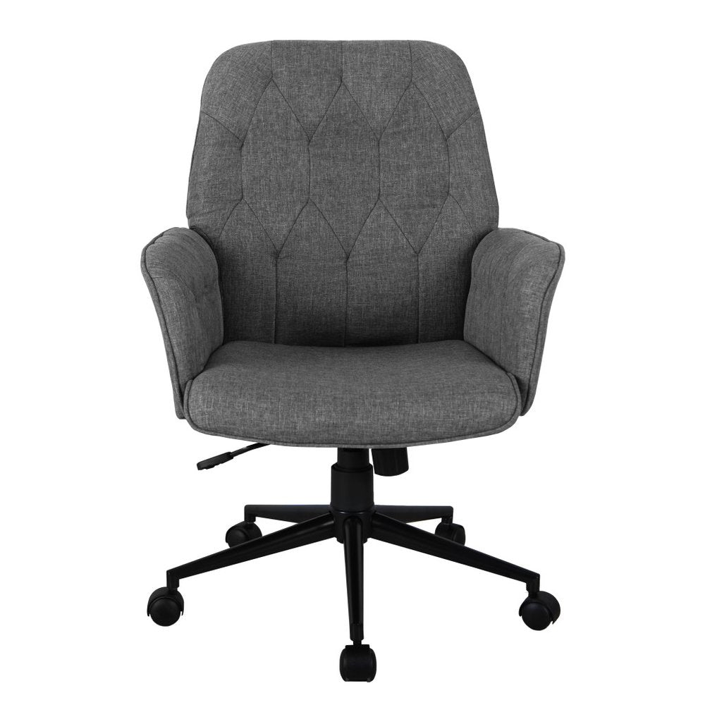 Gray Adjustable Height Swivel Rolling Office Chair HomeRoots