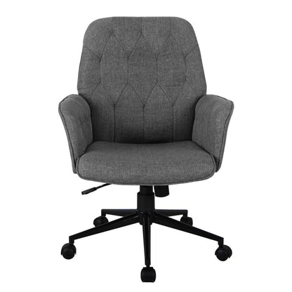 Gray Adjustable Height Swivel Rolling Office Chair HomeRoots