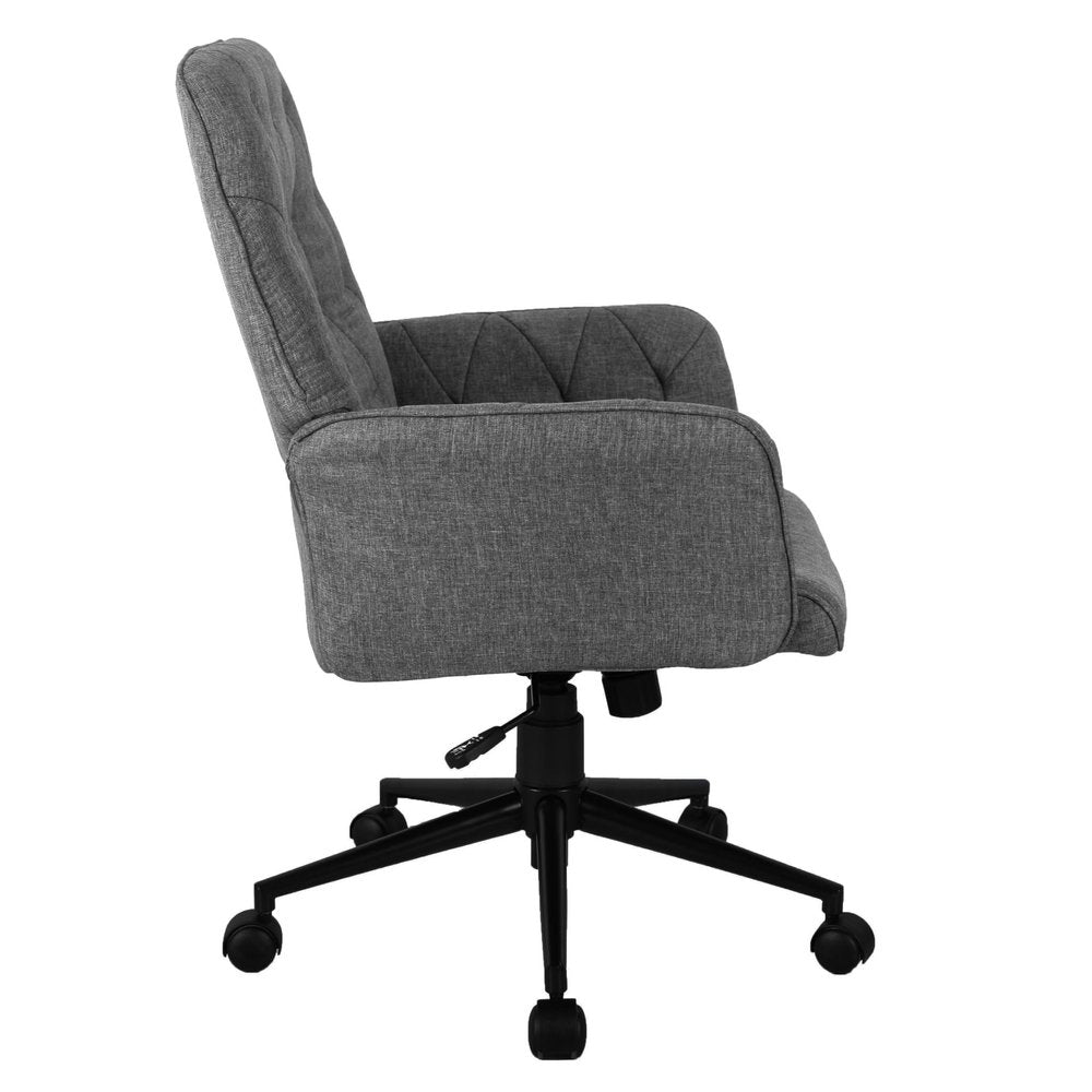 Gray Adjustable Height Swivel Rolling Office Chair — view 3