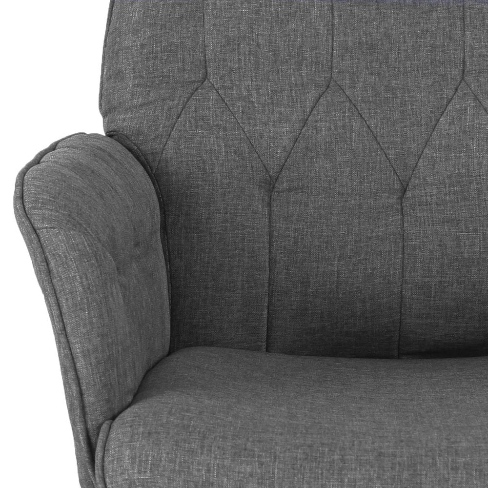 Gray Adjustable Height Swivel Rolling Office Chair — view 5