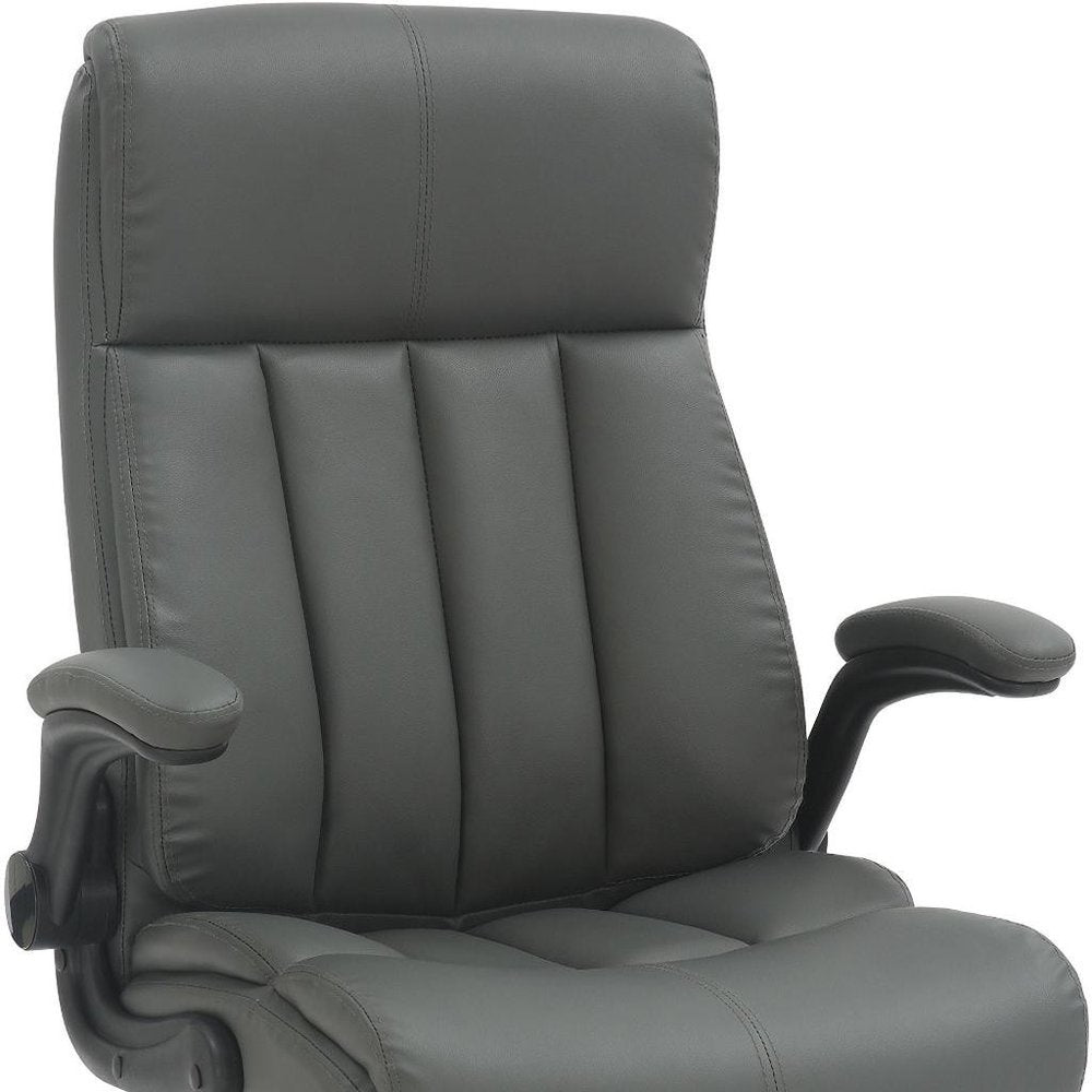Gray Adjustable Height Swivel Rolling Executive Office Chair HomeRoots