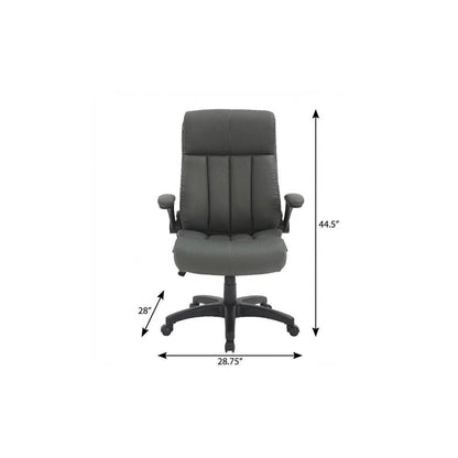 Gray Adjustable Height Swivel Rolling Executive Office Chair HomeRoots