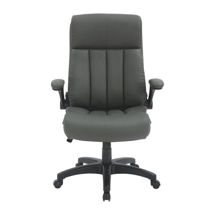 Gray Adjustable Height Swivel Rolling Executive Office Chair HomeRoots
