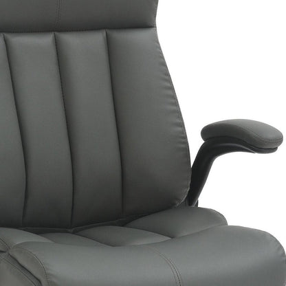 Gray Adjustable Height Swivel Rolling Executive Office Chair HomeRoots
