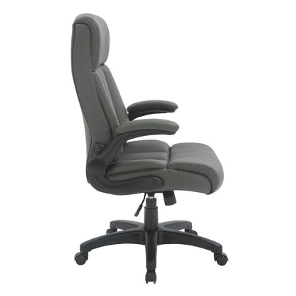 Gray Adjustable Height Swivel Rolling Executive Office Chair HomeRoots