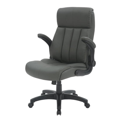 Gray Adjustable Height Swivel Rolling Executive Office Chair HomeRoots