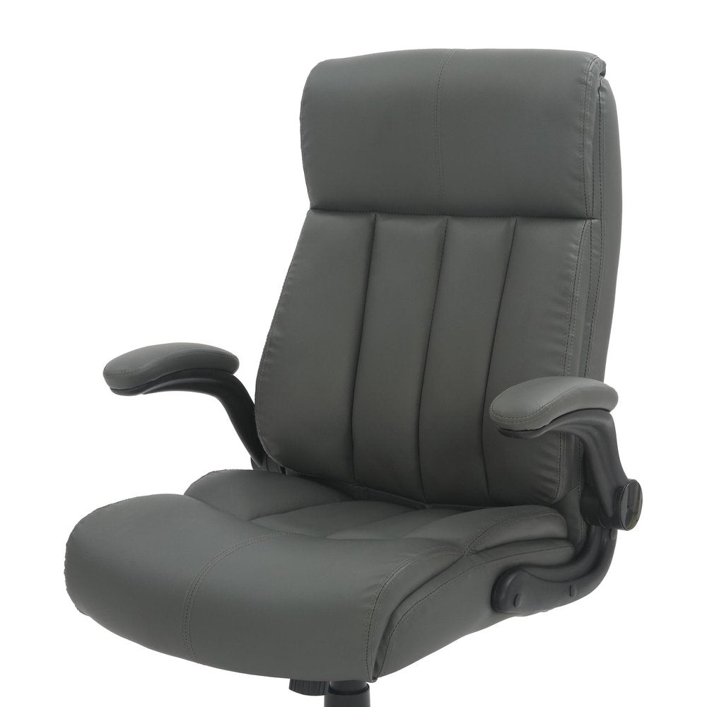 Gray Adjustable Height Swivel Rolling Executive Office Chair — view 6