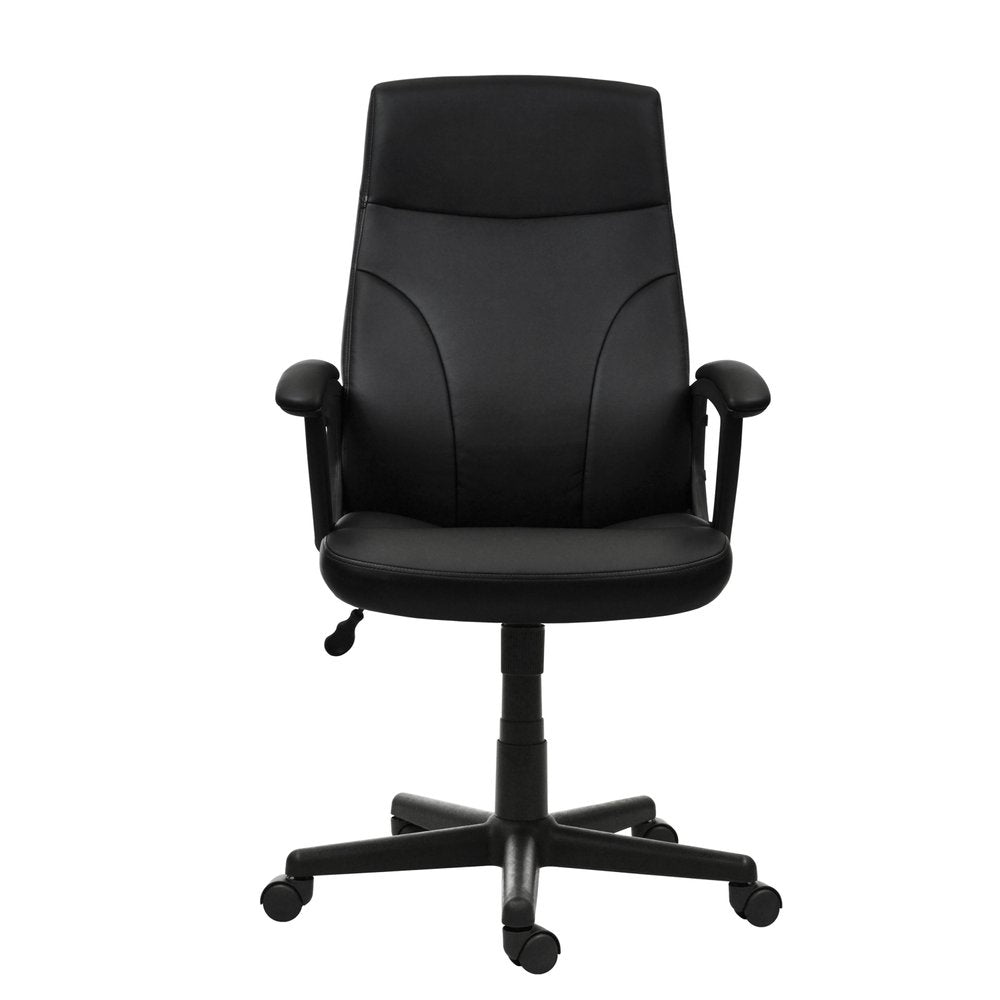 Black Adjustable Height Swivel Rolling Executive Office Chair — view 2