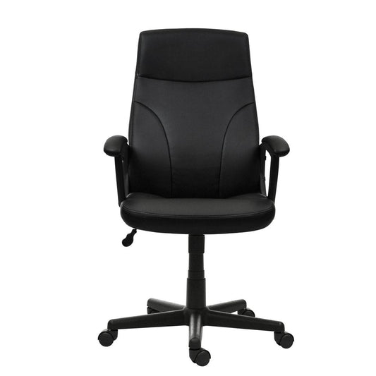 Black Adjustable Height Swivel Rolling Executive Office Chair