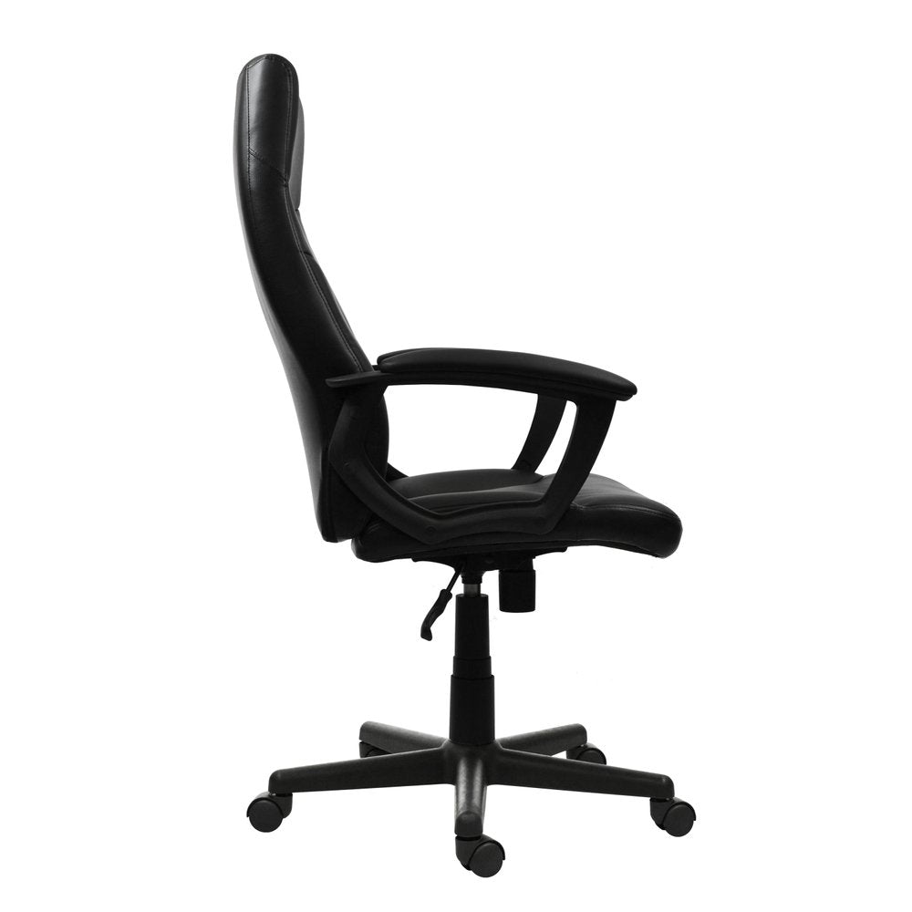 Black Adjustable Height Swivel Rolling Executive Office Chair — view 3