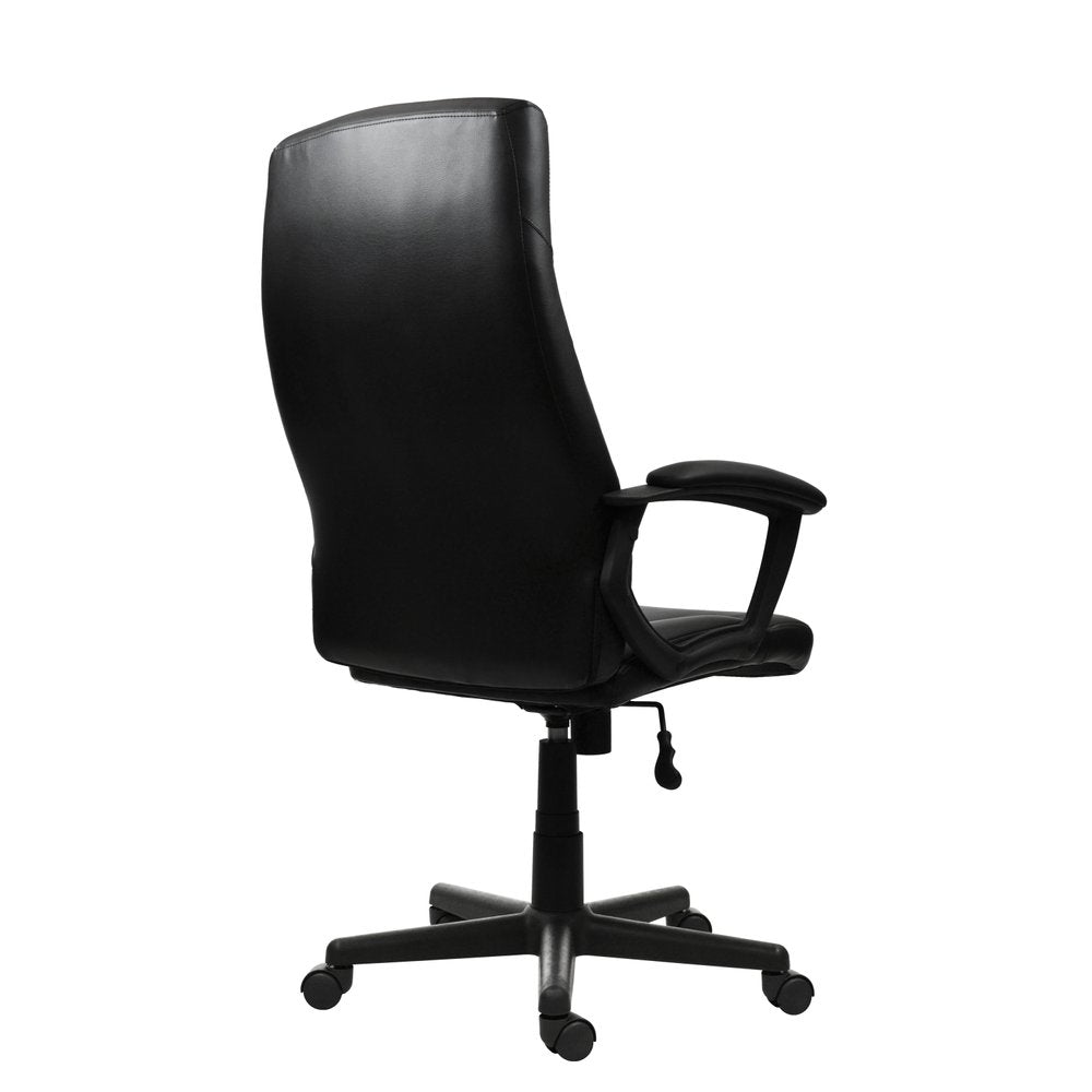 Black Adjustable Height Swivel Rolling Executive Office Chair HomeRoots
