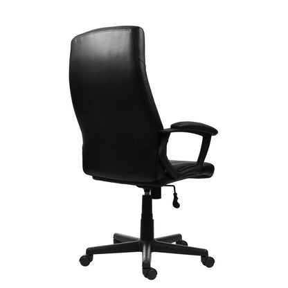 Black Adjustable Height Swivel Rolling Executive Office Chair HomeRoots
