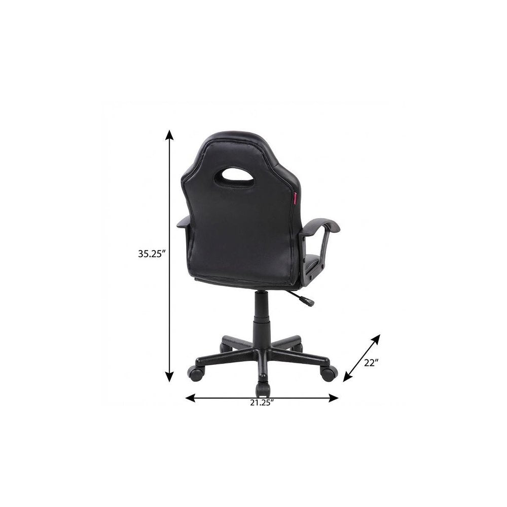 Blue Adjustable Height Swivel Rolling Gaming Chair — view 7