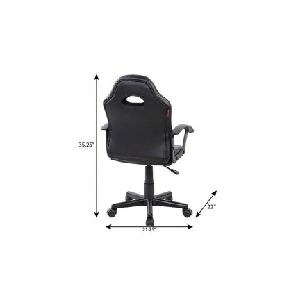 Blue Adjustable Height Swivel Rolling Gaming Chair HomeRoots