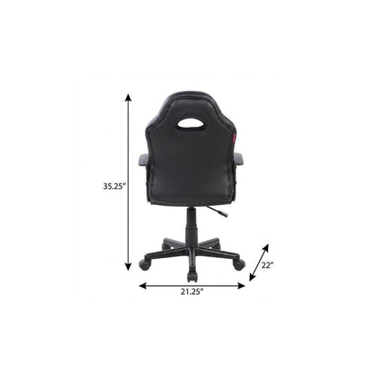 Blue Adjustable Height Swivel Rolling Gaming Chair HomeRoots