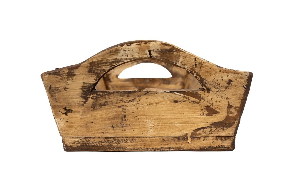 20" Brown Reclaimed Wood Handmade Serving Tray With Handles — view 15