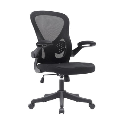 Black Swivel Rolling Office Chair HomeRoots