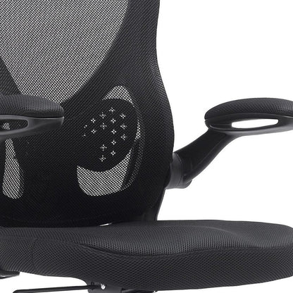 Black Swivel Rolling Office Chair HomeRoots
