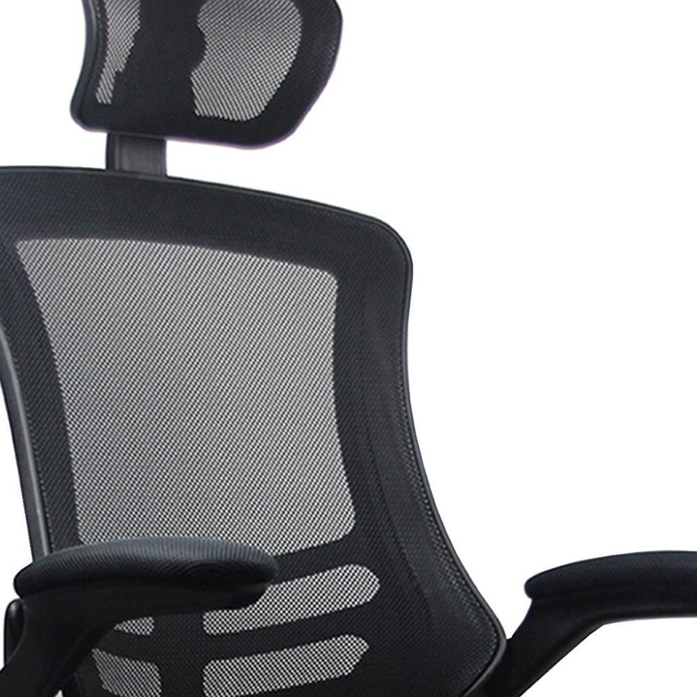 Black Adjustable Height Swivel Rolling Executive Office Chair — view 5