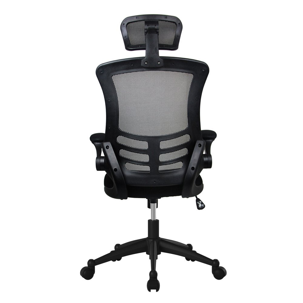 Black Adjustable Height Swivel Rolling Executive Office Chair — view 3