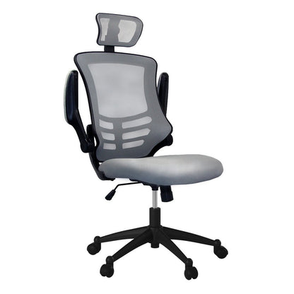 Black Adjustable Height Swivel Rolling Executive Office Chair HomeRoots